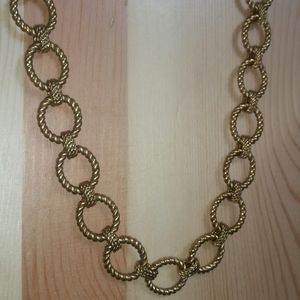 Ralph Lauren Textured Gold Plated Rolo Chain